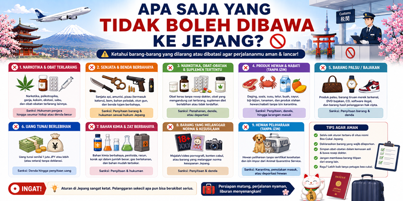Apa Saja yang Tidak Boleh Dibawa ke Jepang