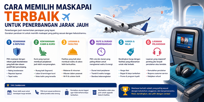 Cara Memilih Maskapai Terbaik untuk Penerbangan Jarak Jauh