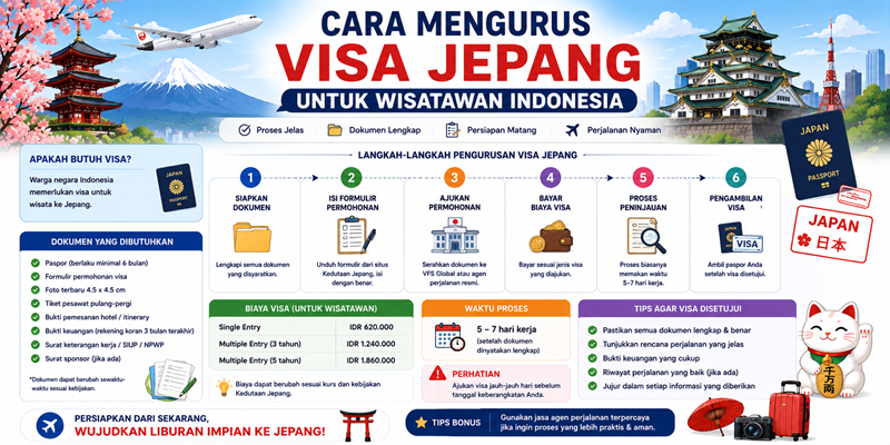 Cara Mengurus Visa Jepang untuk Wisatawan Indonesia