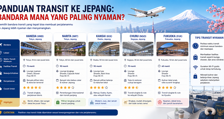 Panduan Transit ke Jepang Bandara Mana yang Paling Nyaman