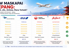 Review Maskapai ke Jepang Garuda, ANA, JAL, AirAsia, Mana Terbaik