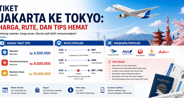 Tiket Jakarta ke Tokyo Harga Rute dan Tips Hemat