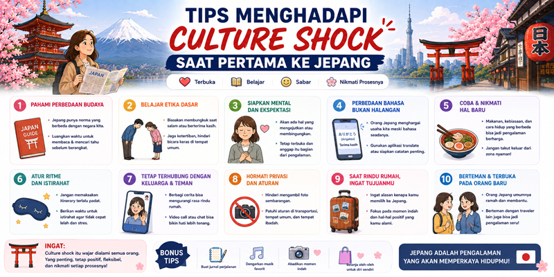 Tips Menghadapi Culture Shock Saat Pertama ke Jepang