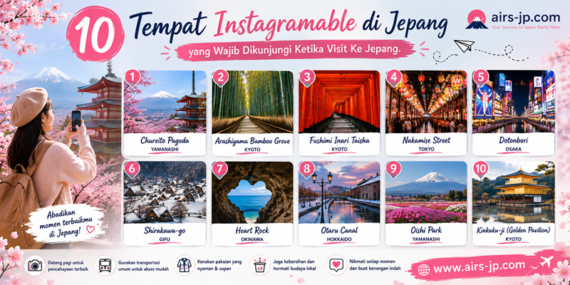 10 Tempat Instagramable di Jepang yang Wajib Dikunjungi Ketika Visit Ke Jepang