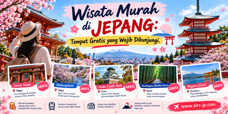 Wisata Murah di Jepang Tempat Gratis yang Wajib Dikunjungi